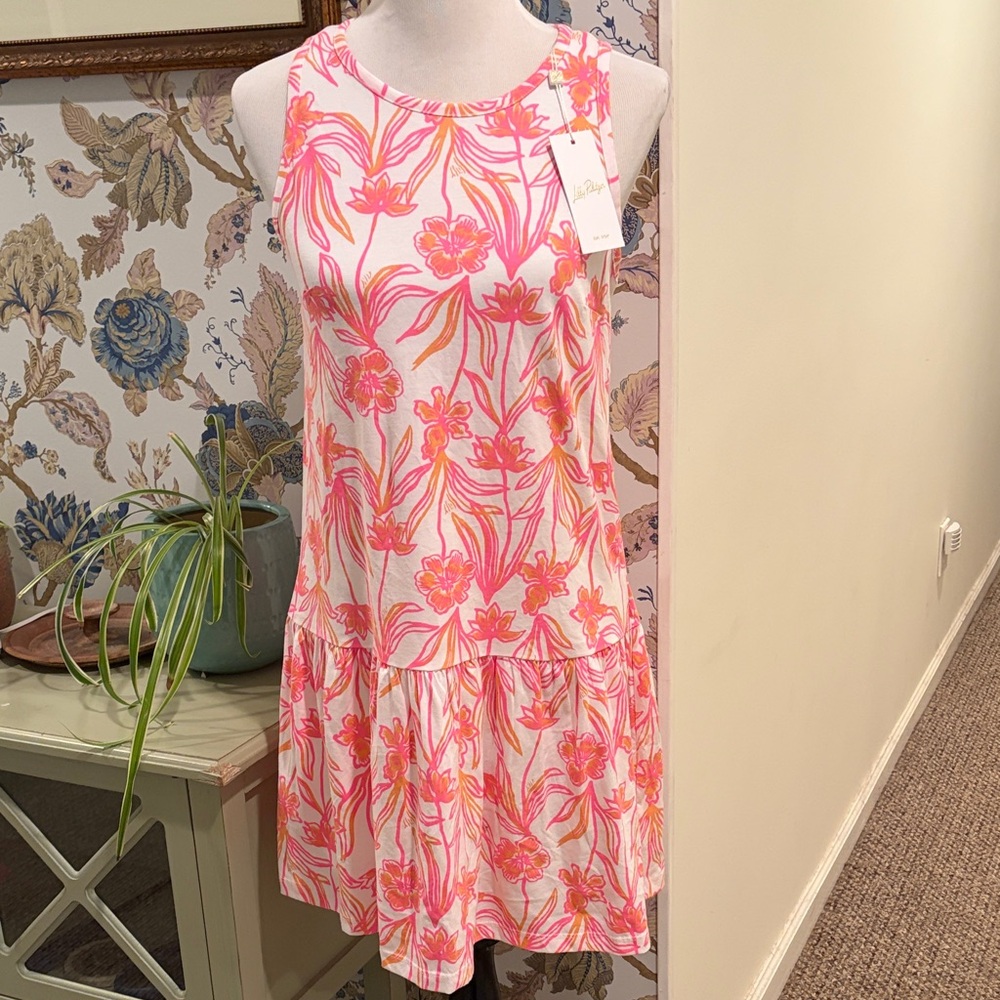 Lilly Pulitzer Dixi Tiered Cotton Sleeveless Dress - Picture 2 of 8